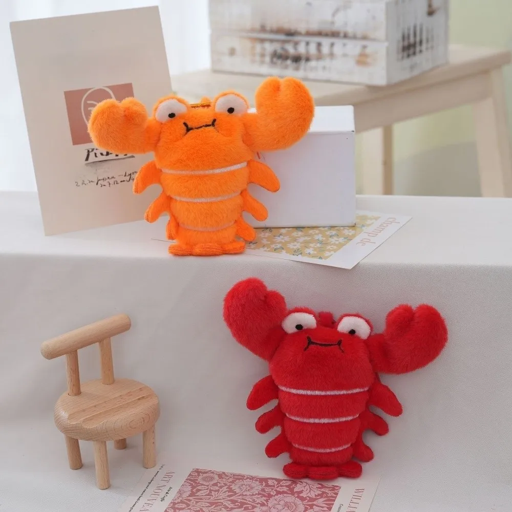 

Fashion Lobster Ocean Animal Coin Purse PP Cotton Fluffy Plush Doll Keychain Cartoon Collection Animal Bag Pendant Storage