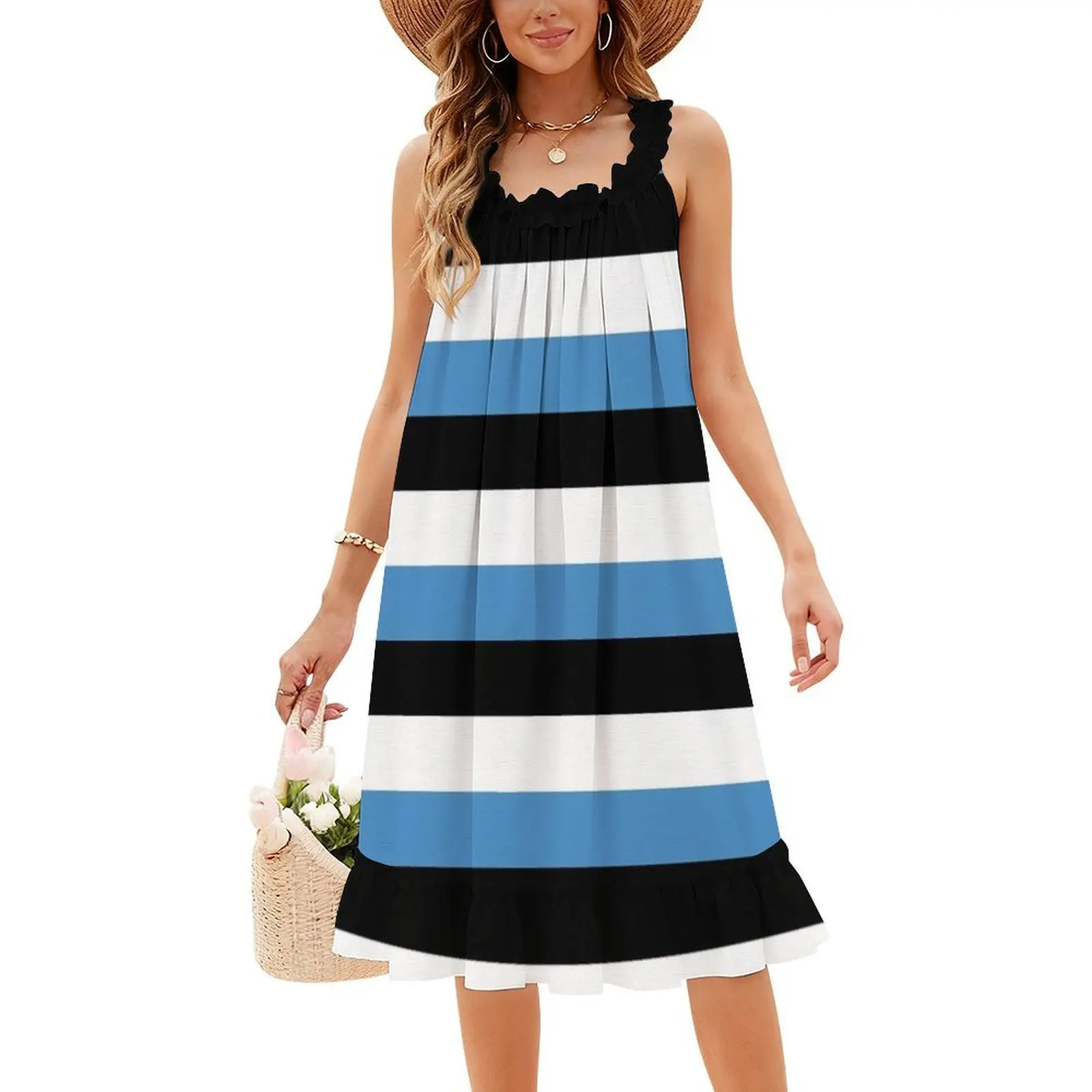 

Флаг Эстонии, женское элегантное вечернее платье, платье трапециевидной формы с короткими/длинными/опциями без рукавов, флаг Эстонии, флаг Эстонии