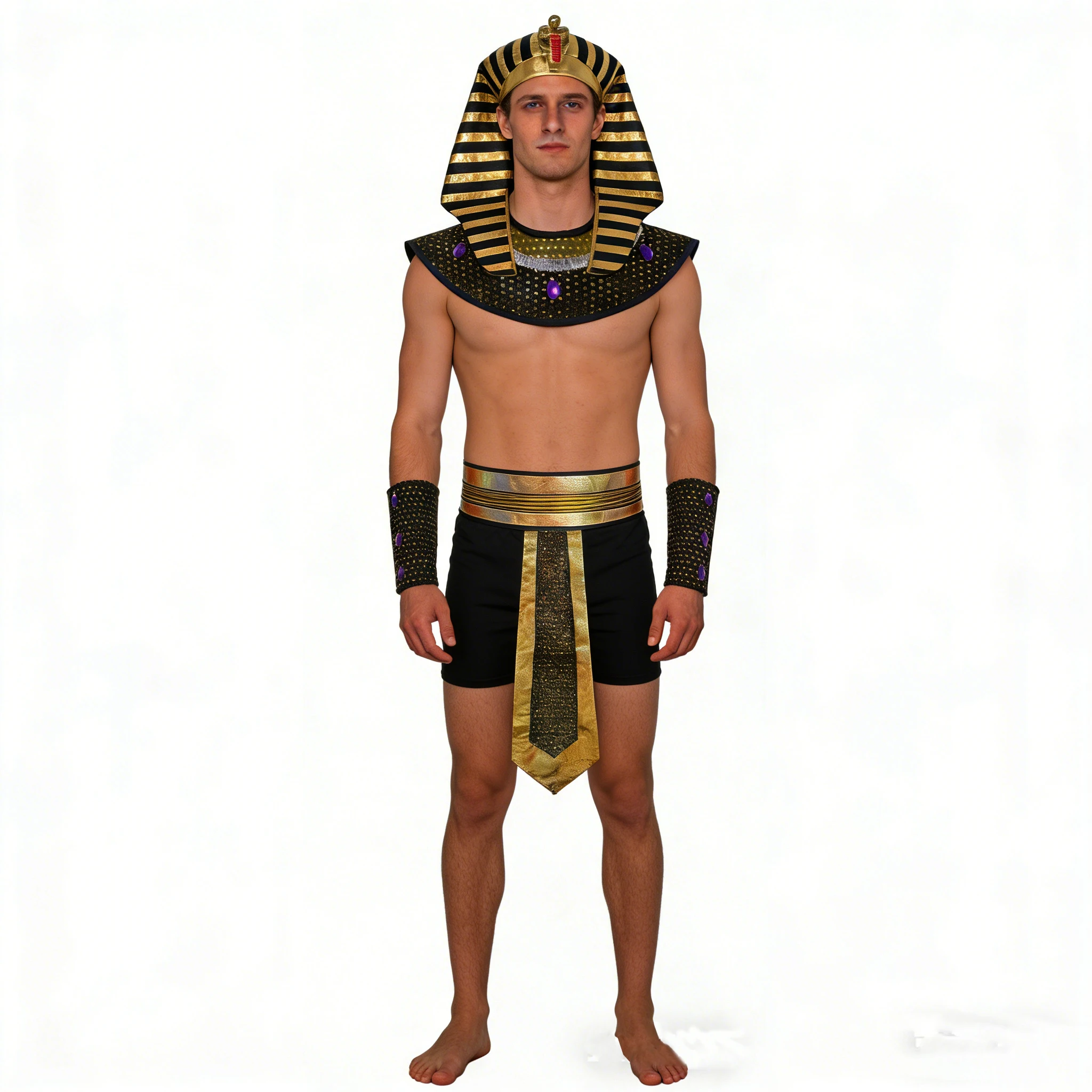 Men Accessories Egypt - Disfraz de Faraón Egipcio para Hombre,