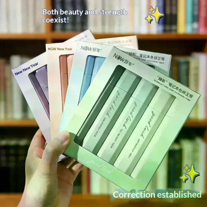 5Pcs/Set Pen Shaped Correction Tape Double Sided Adhesive Tape Aesthetic Correction Tape For School Office Supplies