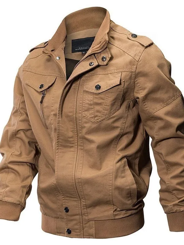 

American Retro M42 Men's Cotton Workwear Jaet Spring Autumn Multiple kets Paratrooper orm Sle Faion Urban ort ...