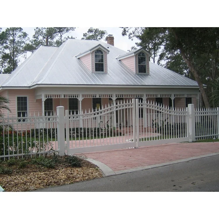 Customization Modern Design Decorative Steel Gate Driveway Gate Wrought Iron Gate and Fence