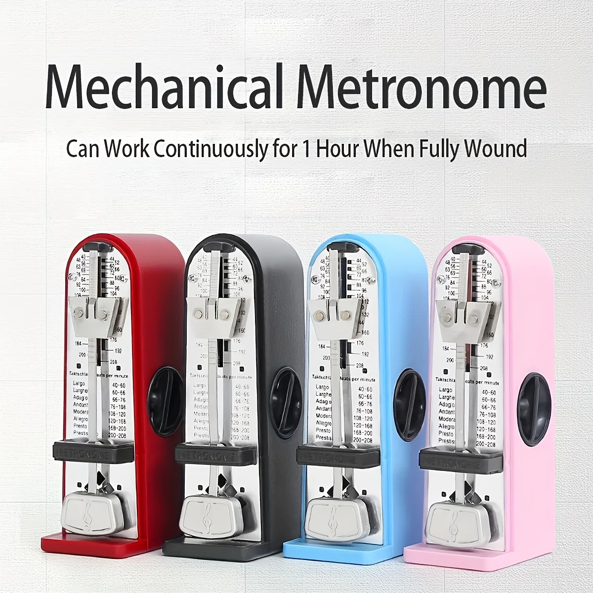 Mini Mechanical Metronome Battery Free Portable Loud Tick Tracker Piano Guitar Ukulele Instrument Rhythm Practice Musician Gift