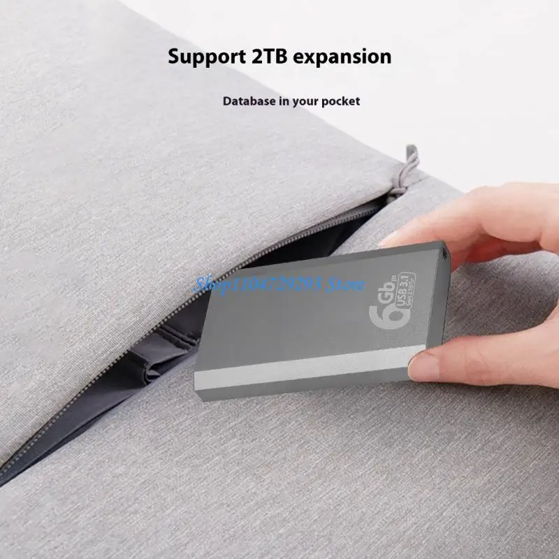 Aluminum mSATA External Drive Enclosure Fast USB 3.1 Heat Dissipation Drive 