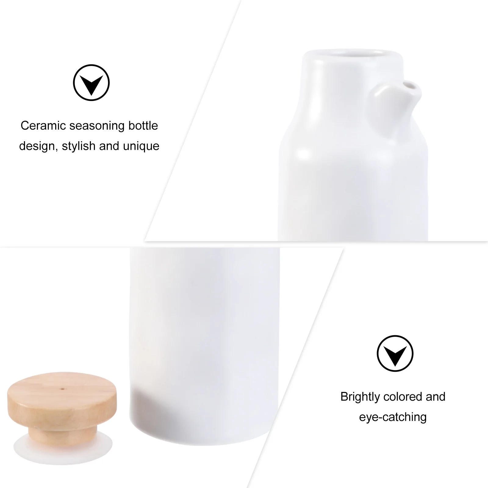 

Ceramic Seasoning Kettle White Kitchen Supplies Stylish Design Easy Clean Perfect Everyday Special Occasions