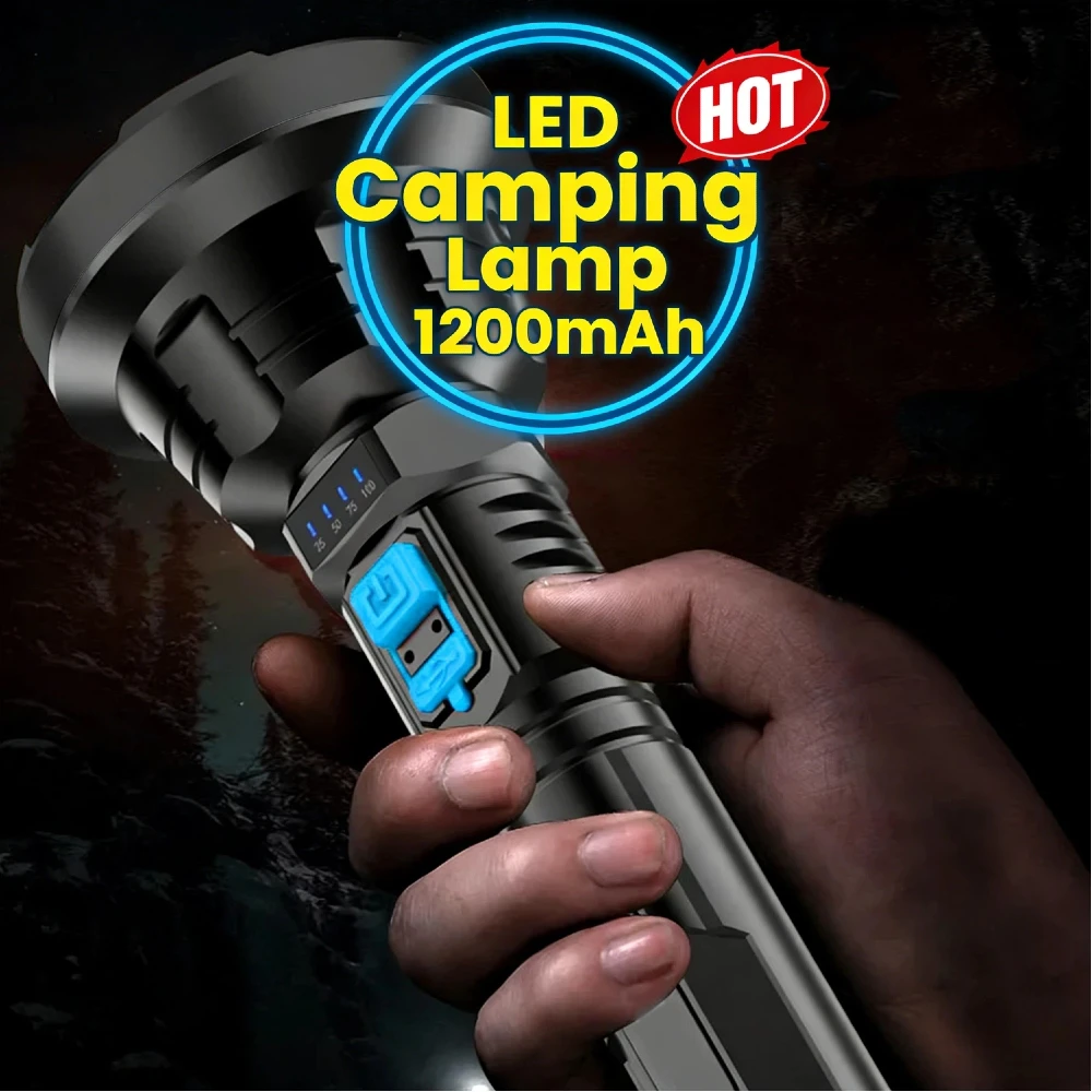 

Waterproof Emergency LED Camping Lamp Multifunctional Dimmable 3 Gears 1200mAh USB Charging Power Display Outdoor Work Light