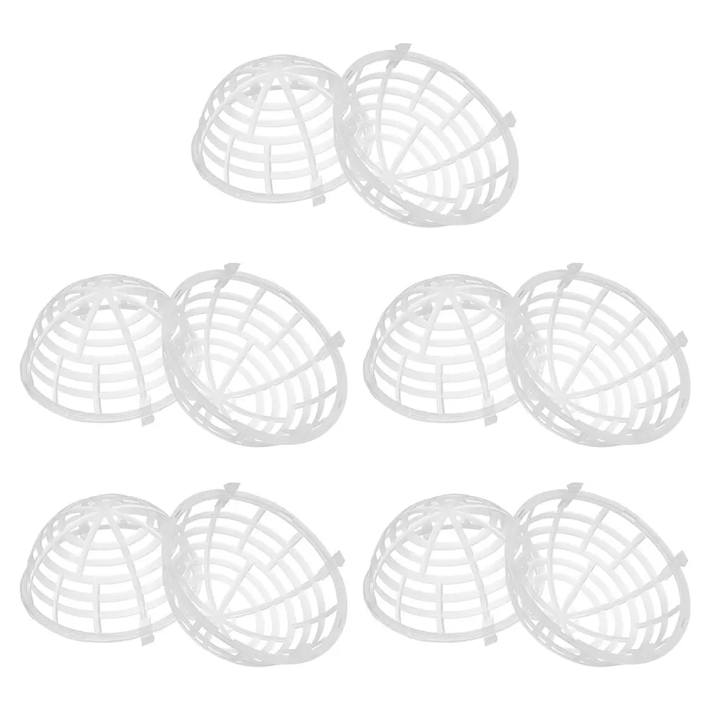 

10 Pcs Fern Planting Cover Staghorn Clear Plastic Hollow Air Vent Cap Phalaenopsis Flower Planter Breathing Protector Garden