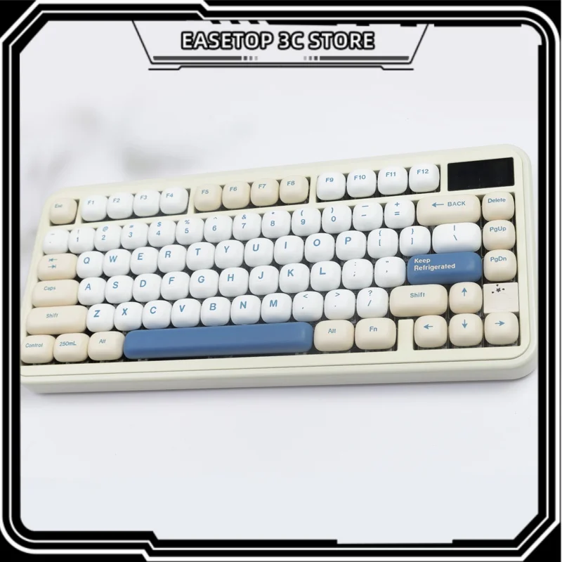 Gmk Soy Milk Mechanical Keyboard Keycaps Mog Round Height Mac Heat Sublimation Compatible Satellite Axis 68 87 75 98 99 104 108