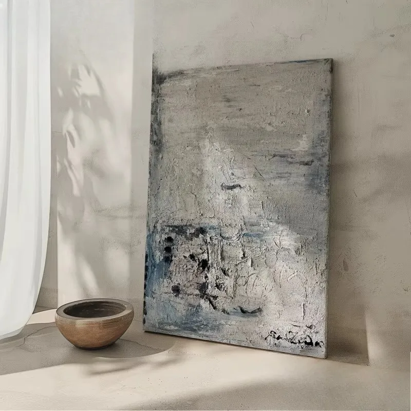 Pure hand-painted high-end abstract extreme poverty wind texture oil painting
