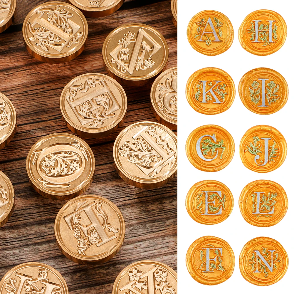 

26 Curlicue European Letter Seal Head Wax Seal Stamps Metal Head DIY Stamp Envelope Wedding Invitations Sealing