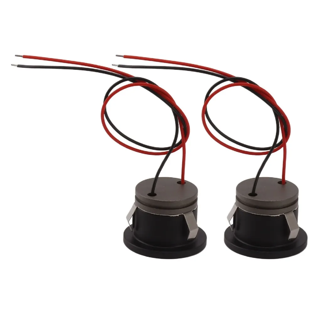 2 Pack Energy Saving DC 12V Mini LED Spotlights 100LM Black Small LED Spotlights 1W Aluminum Tiny Spotlights Indoor Display