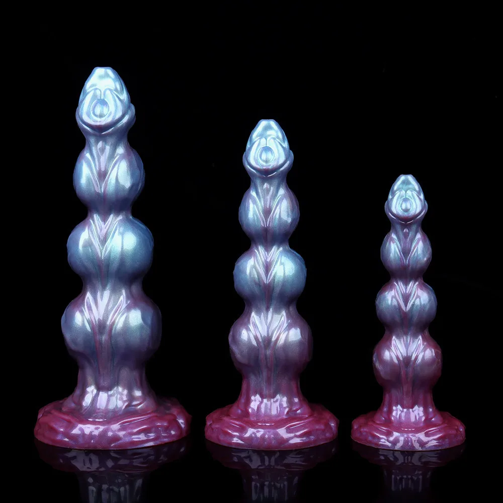 Consolador con nudo de perro nacarado, tapón Anal de monstruo, dilatador Anal de penetración, masturbador, tapón Anal, juguete sexual para adultos para hombres y mujeres mayores