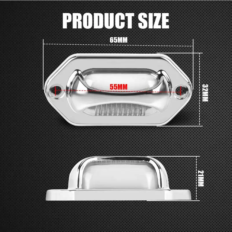 Trailer Side Marker Light 12V 24V LED License Plate Light Dual Color  Turn Signal Tail Brake Lamp For Car Truck Lorry Pickup Bus