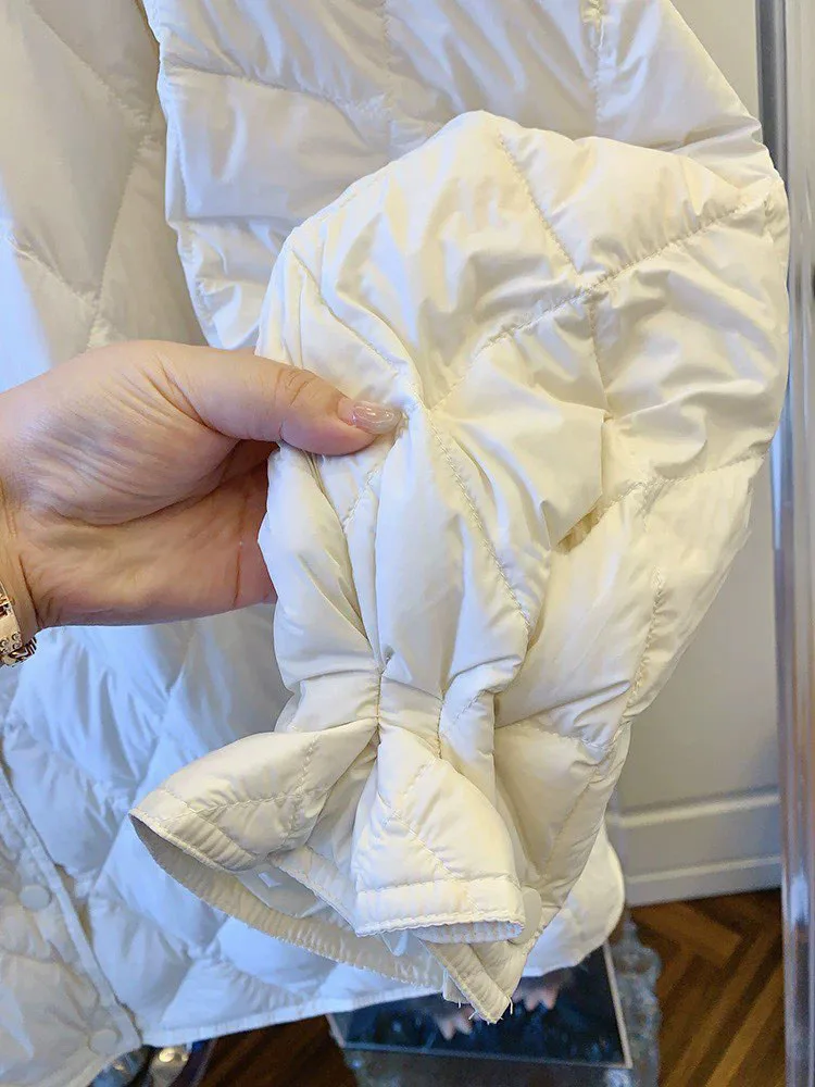 فريدة من نوعها سوبر جميلة الماس نمط زهرة برعم Sve أسفل القطن Jaet ملابس خارجية فضفاضة المرأة حجم صغير الشتاء #3