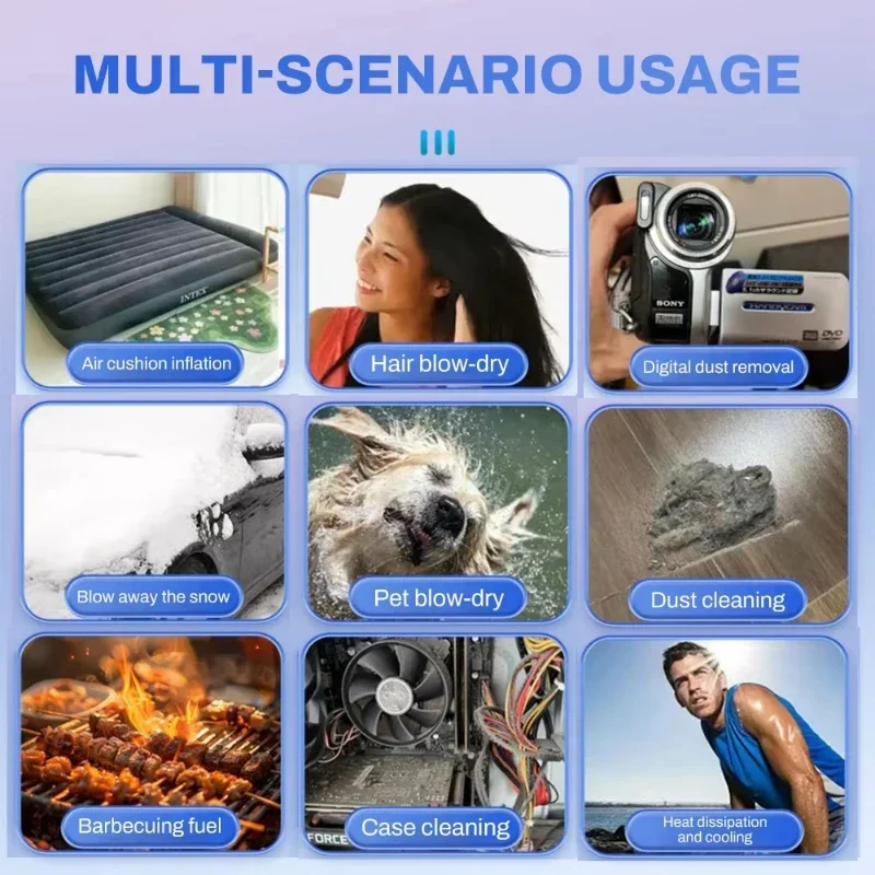 X11 توربو منفاخ نفاث 990000 دورة في الدقيقة محرك بدون فرشاة منفاخ هواء قوي سرعة الرياح 75 متر/الثانية 10000 مللي أمبير مروحة توربو عنيفة طقم مكنسة كهربائية #6