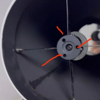 sky-watcher Adjustment screws in the three holes of the secondary mirror bracket for small black, big black, etc