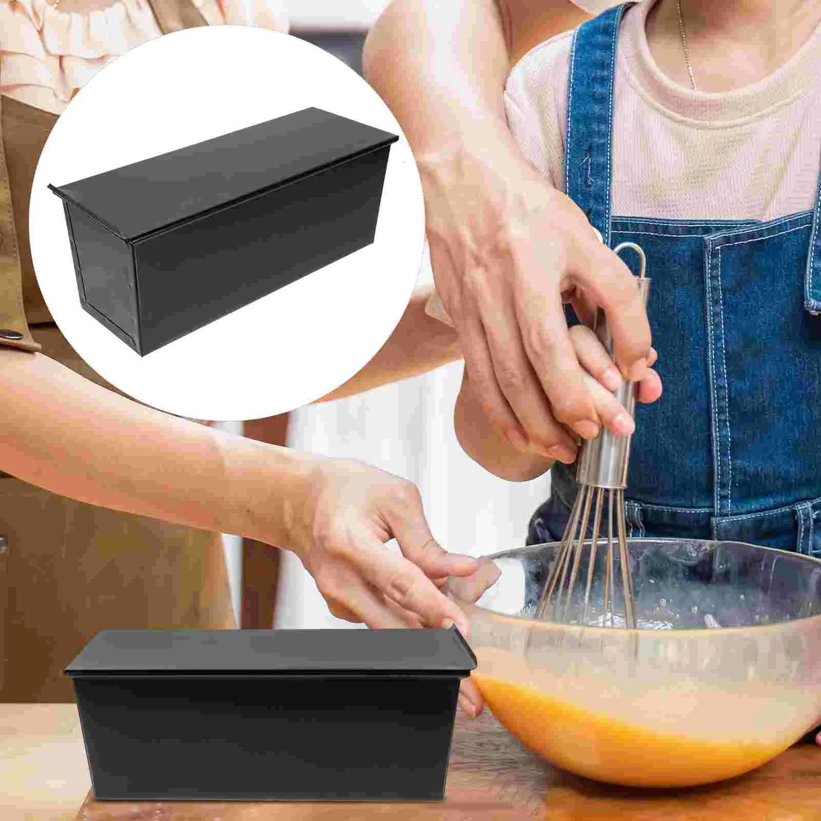 

1Pc Toast Baking Mold with Lid Non-stick Toast Box Iron Cake Toast Bread Mould Baking Mould Toast Baking Mould