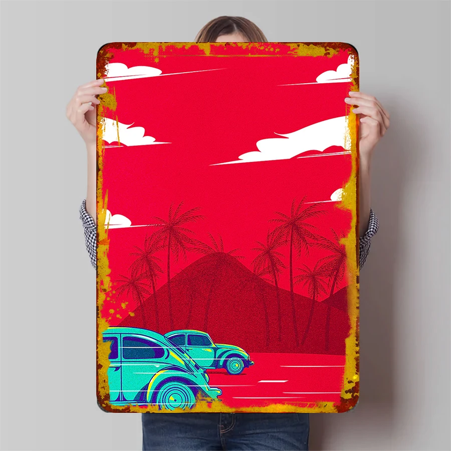 Beetle the Legends Cars Metal Signs Car Poster Home Decorations Custom Tinplate Sign for Garage Wall Art Decoration Retro Decor