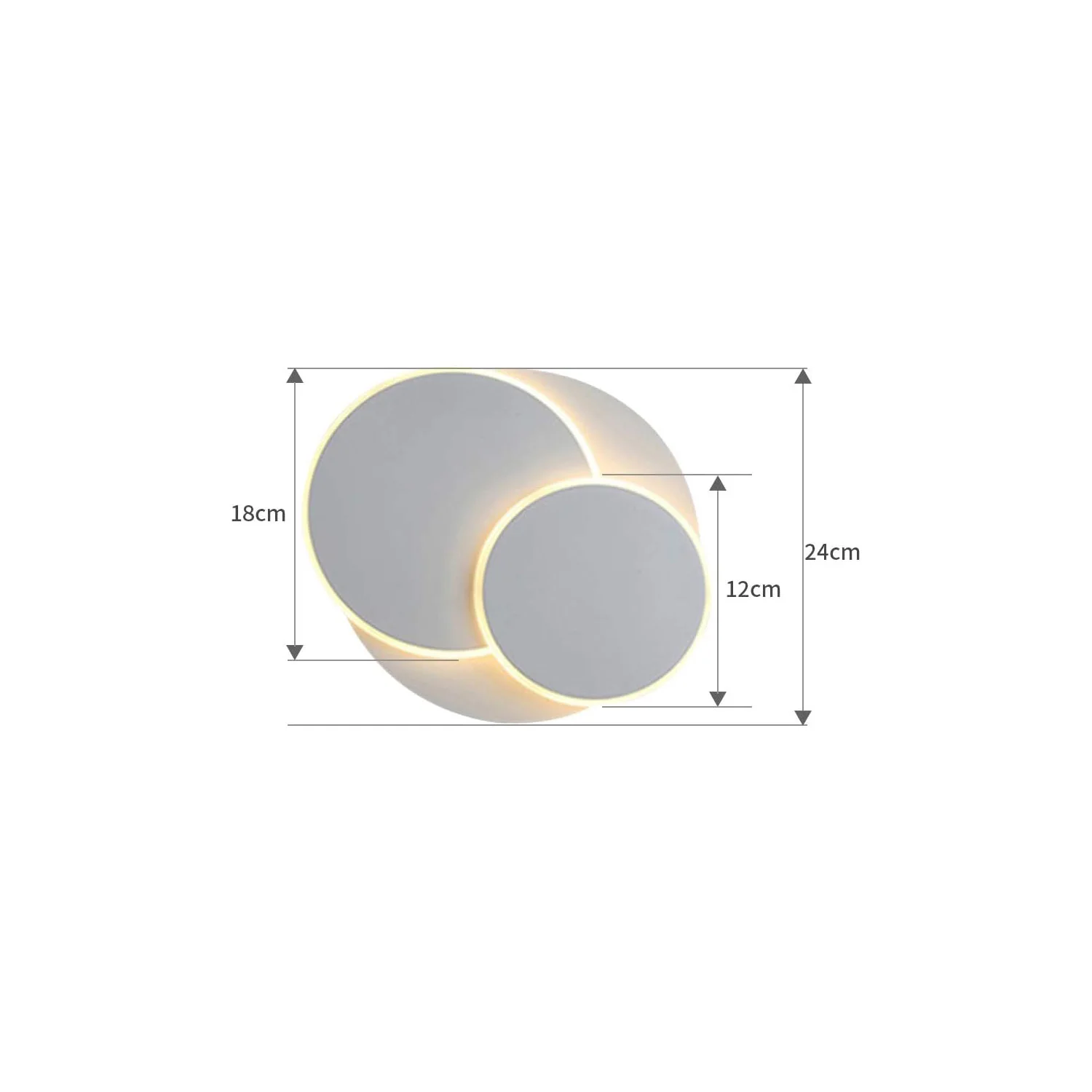 Dreifach drehbare Wandleuchte, moderne LED-Wandbeleuchtung, 360 Grad drehbare runde Wandlampe, kompatibel mit Inneneinrichtung – Detail 2