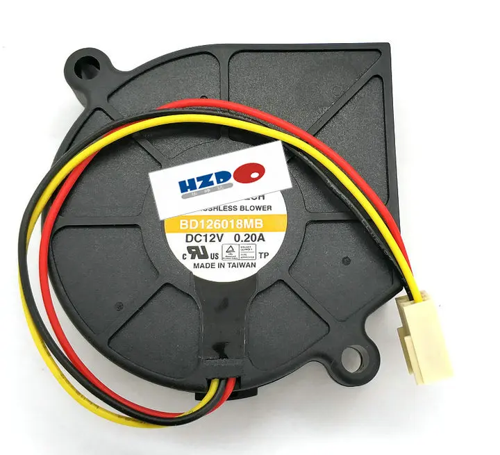 BD126018MB 6018 60mm x 18mm DC Brushless Blower Cooler Cooling Fan 12V 0.20A 3Wire 3Pin Connector HZDO