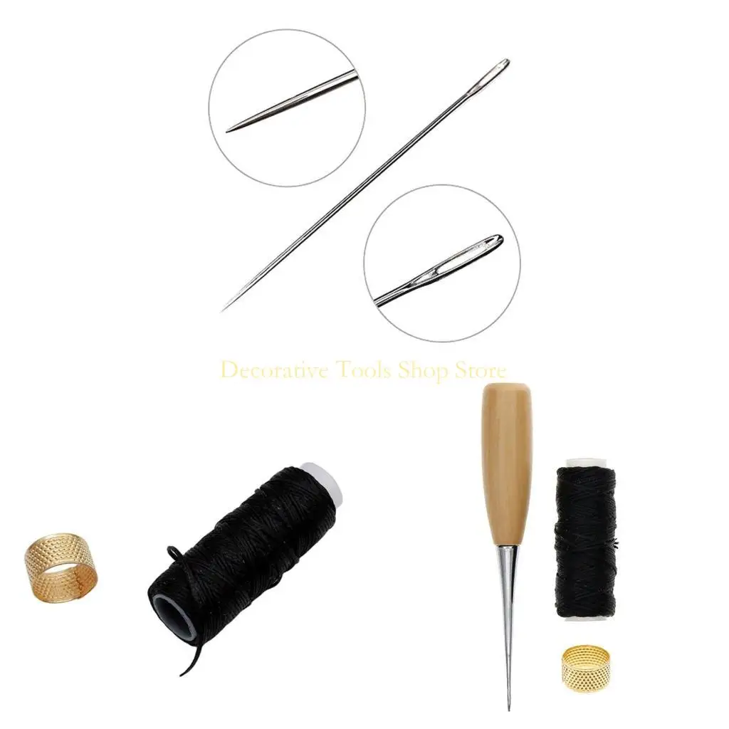 

Qx2e 1 Set Seating Igle Awl Кожаная крафтовая швейная строчка кожаные аксессуары
