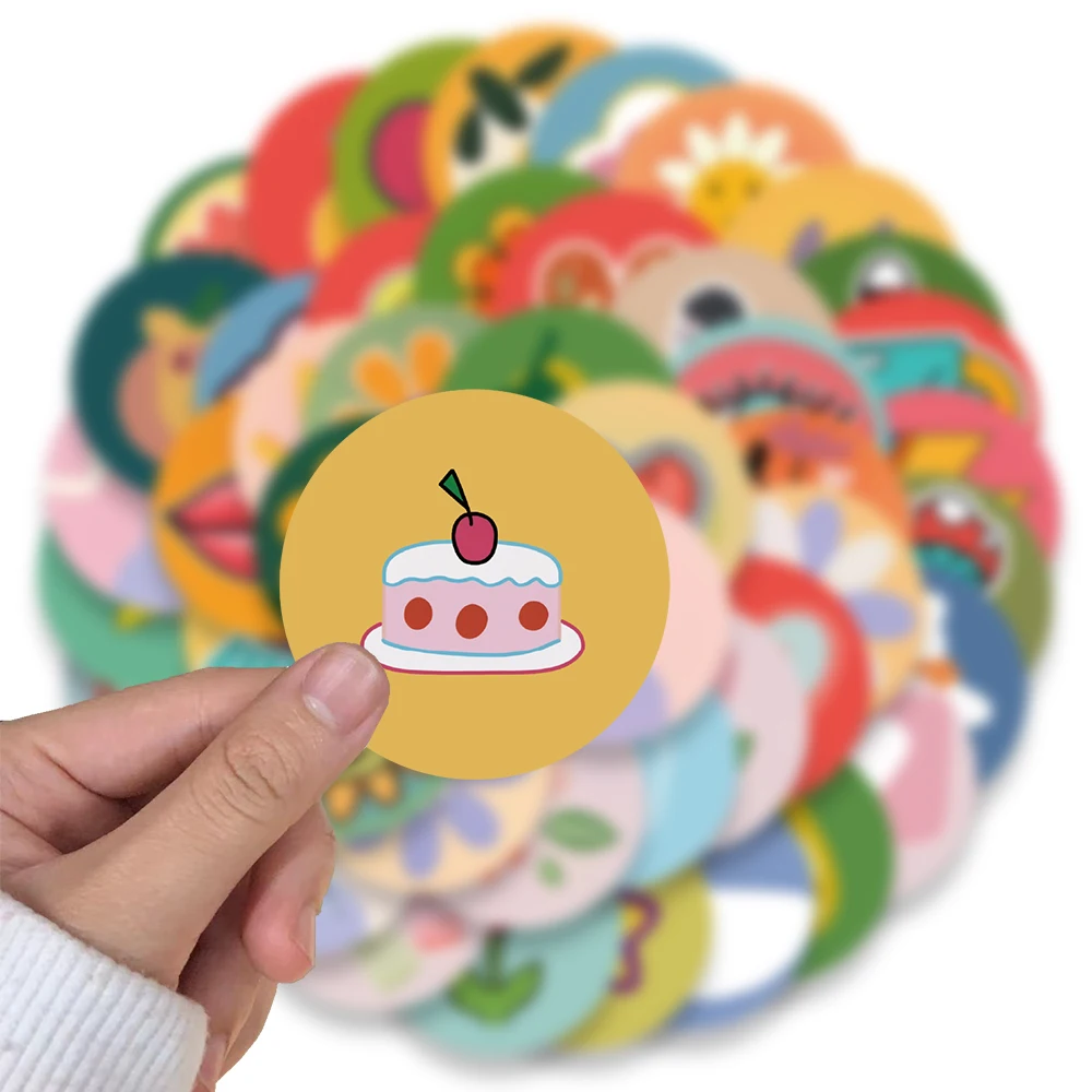 50PCS Sunshine Small Item Series Cute Personality Graffiti Sticker Manual Decorative Water Cup Skateboard Waterproof Sticker