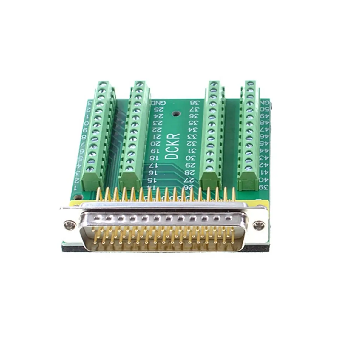 A45I DB50 Connector,Male D-SUB Header to 50-Pin Port Terminal Adapter Breakout Board No Soldering Needed,with Nuts