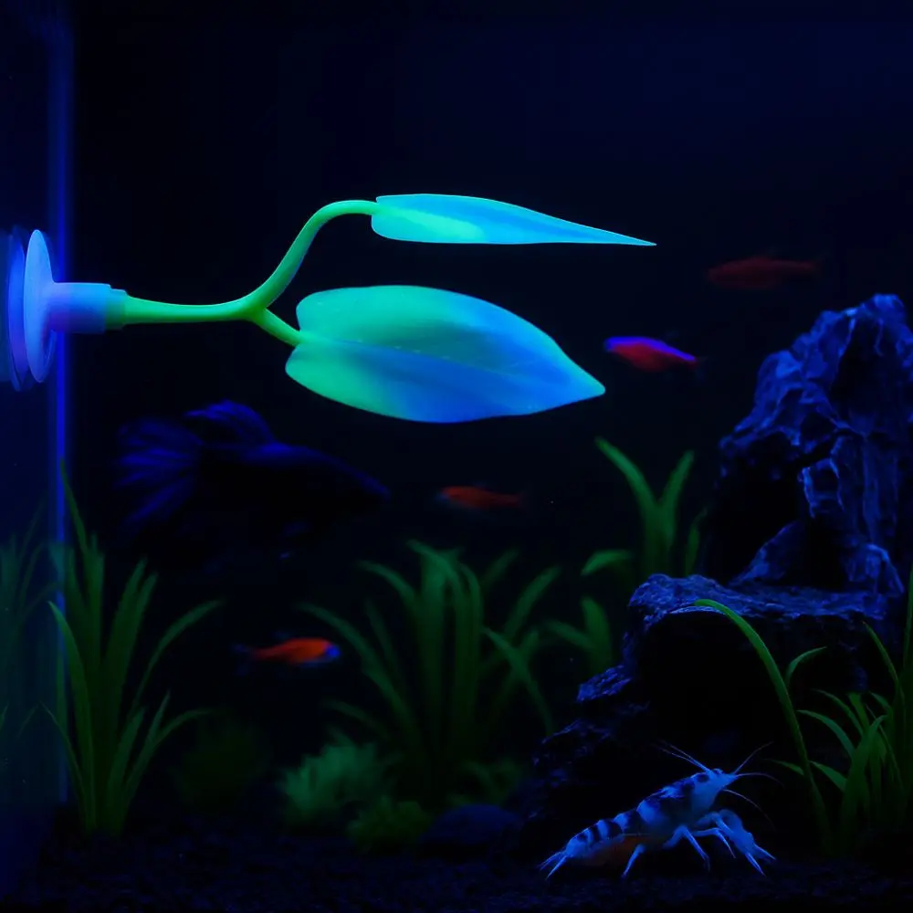 

Double Layer Fish Leaf Hideout Artificial Colorful Floating Leaf Hammock With Suction Cup Silicone Betta Spawning Bed