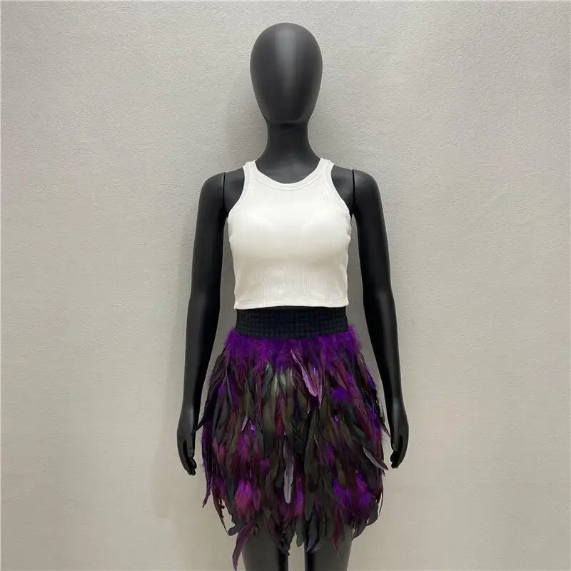 Feder Goth Röcke für Frauen Sommer Minirock y2k Streetwear Kleider für Abschluss ball Kleidung Frauen Halloween Frau Kleidung – Detail 4