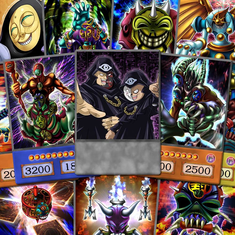 50 piezas/set de cartas de papel coleccionables de YGO con temática de máscaras de Lumis y Umbra, estilo anime, raras, de la colección Hunters Orica