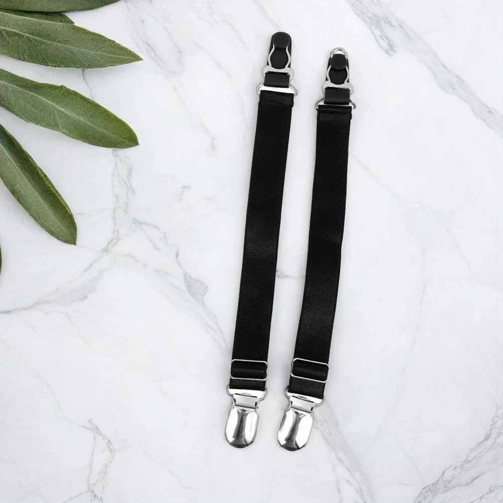 

Adjustable Duck Bill Garter Clips Metal Thigh High Sock Straps For Women Durable Black Finish Closet Laundry Organization