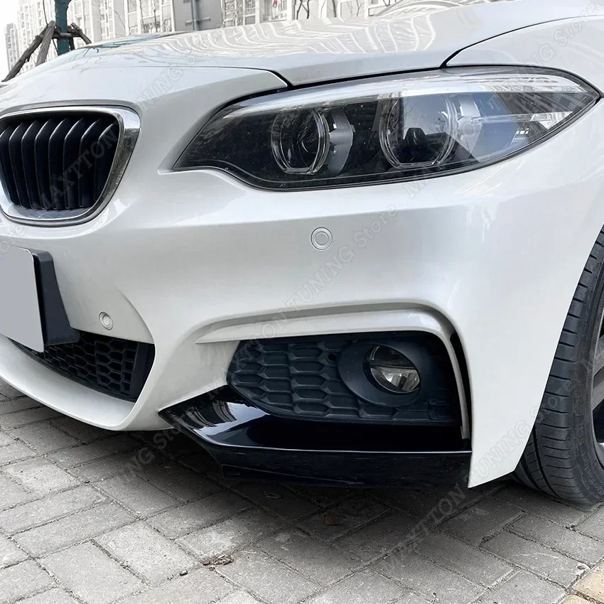 For BMW F87 M2 F22 F23 220i 228i 230i M235i M240i M Sport Headlight Eyebrow & Front Bumper Spoiler Wind Knife Splitter 2014-2022