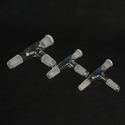 #14 #19 #24 #29 Borosilicate Glass Joint Distillation Adapter 3-Ways Claisen 75 Degree Head Connector Tube