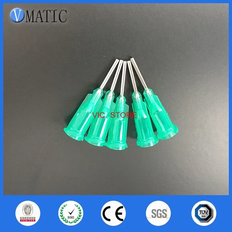 High Quality Products Assurance 100pcs/bag Industrial Tips 18G Green Color 0.5'' Dispensing Plastic Needle Tip 1/2 Inch Length