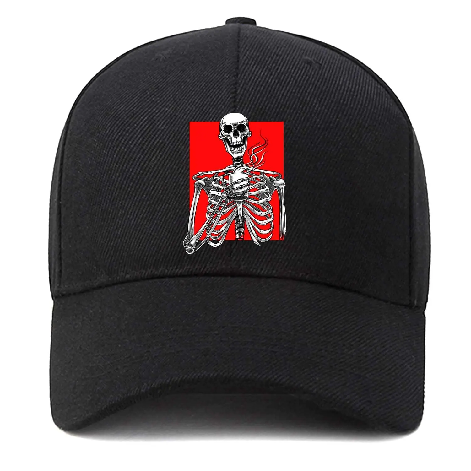 

Skeleton Coffee Dad Cap Cotton Adjustable Baseball Hat Men Women Trucker Hats