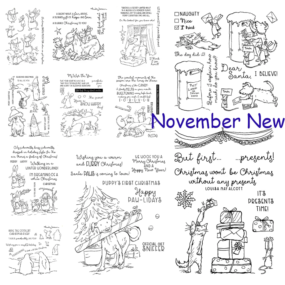 Christmas Mailbox Stamps DIY Layering Stencils Graphics Painting Gift Stamps Scrapbooking Ornament Album Embossed Template