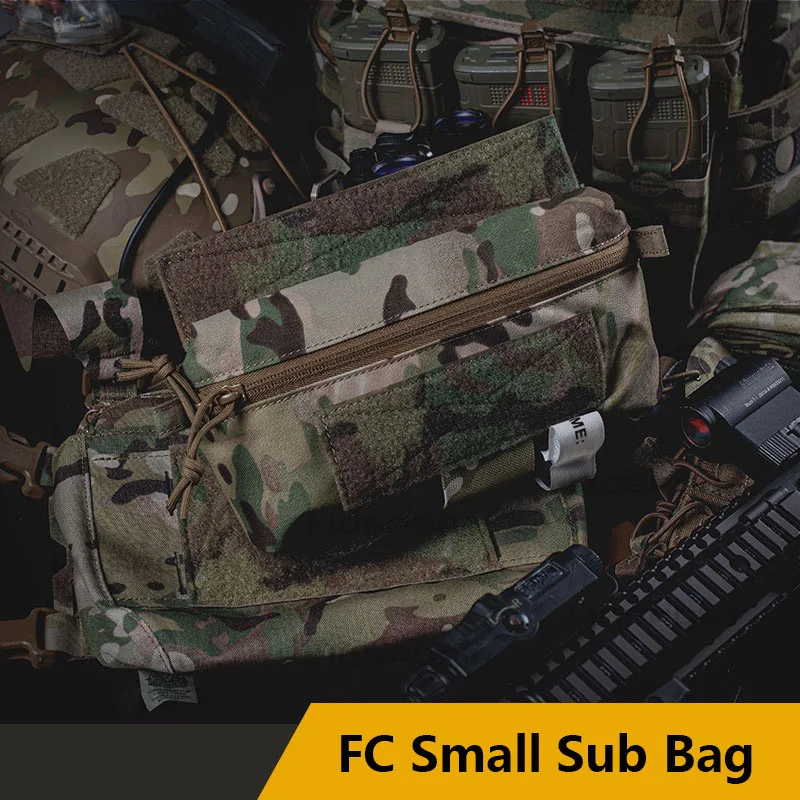 FC Small Sub Bag, V5 Tactical Vest Accessories, Multi-functional Nylon Fabric Storage Bag, Adapt to Chest Rig, Vest