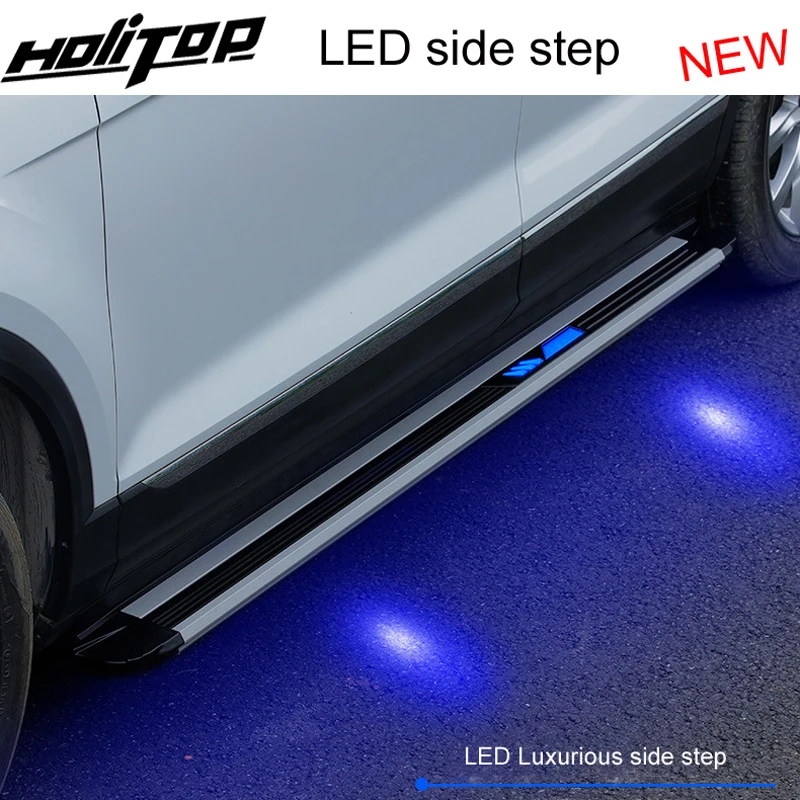 Luxurious LED running board/side bar/side step for Mitsubishi Outlander 2013-2021,with LED fashion light, can load 300kg