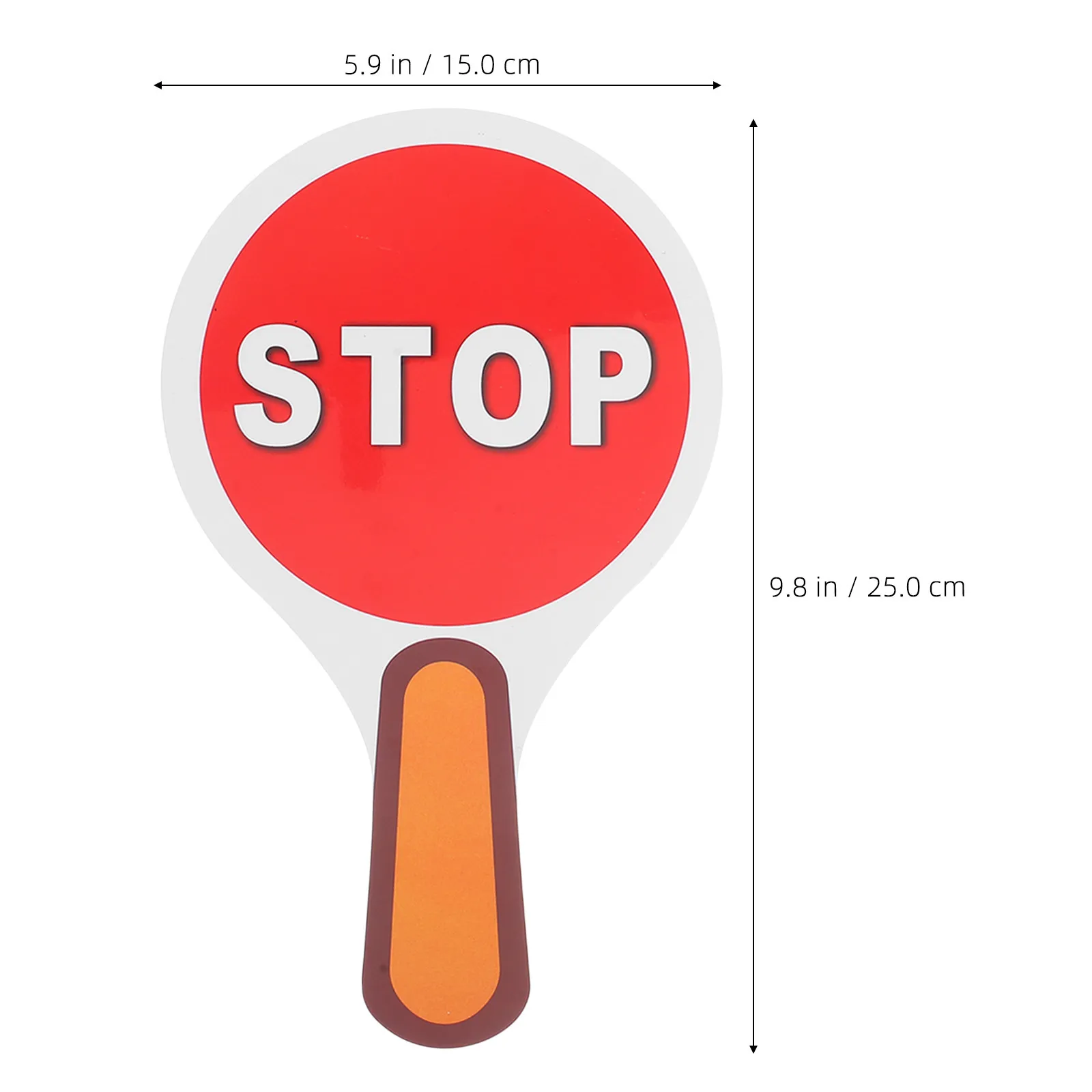2Pcs Double-Sided Handheld Traffic Control Sign Red Paddle for Teaching Traffic Safety Portable Lightweight