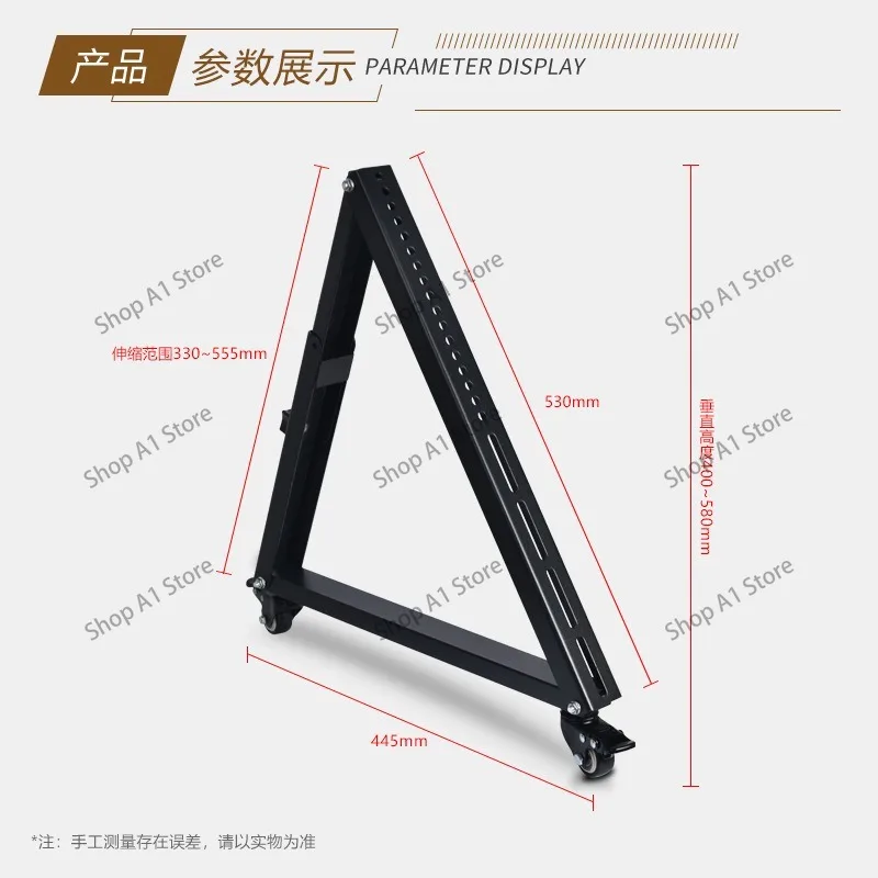 Universal Triangular Mobile TV Stand, Heavy Duty Large Tilt Bracket for 32-70