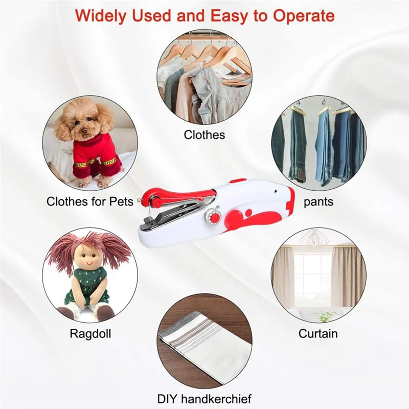 Abjn-máquina de costura elétrica portátil mini máquina de costura para costurar roupas, viagens familiares e diy
