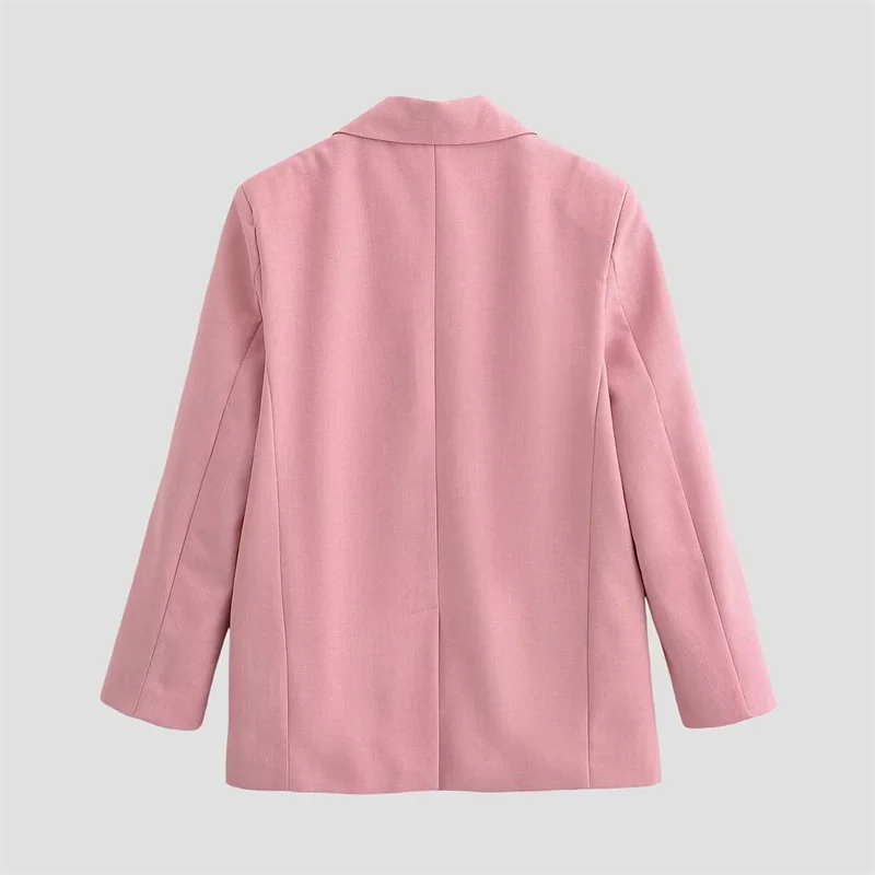 Women Blazer 2025 New Fashion Cool Pink Blazer for Women Lapels Ladies Blazer Top Casual Chic Women Coat