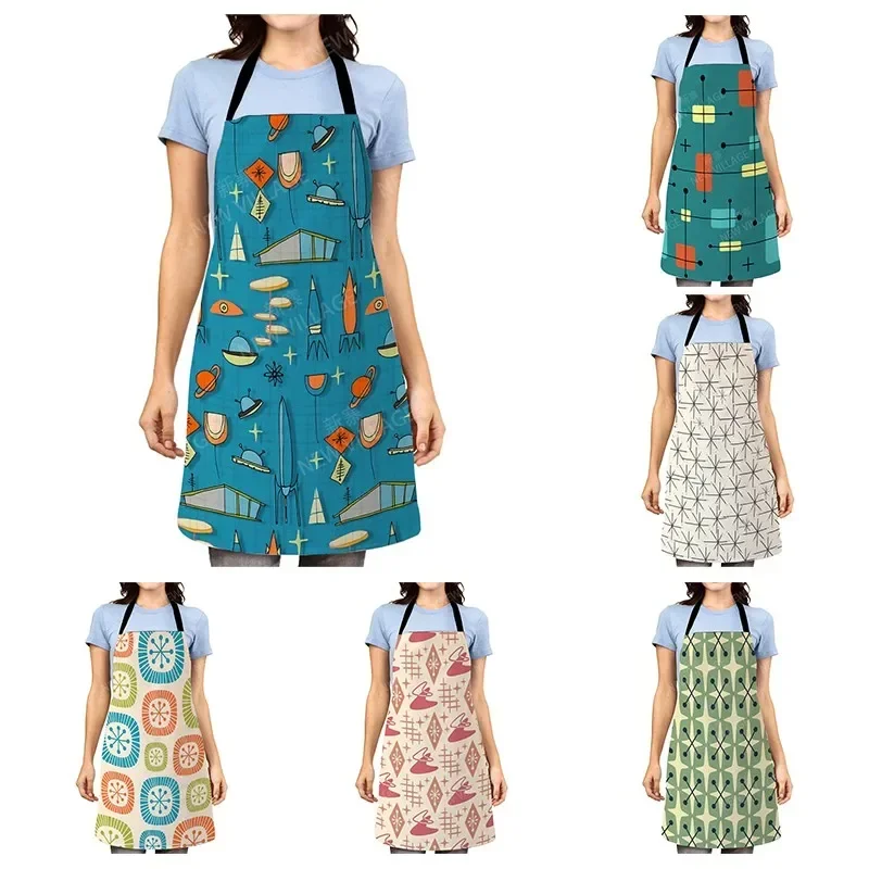 Aesthetic Women kitchen apron kids original Children Waterproof girl fashionable princess waiter work apron oil proof geometry