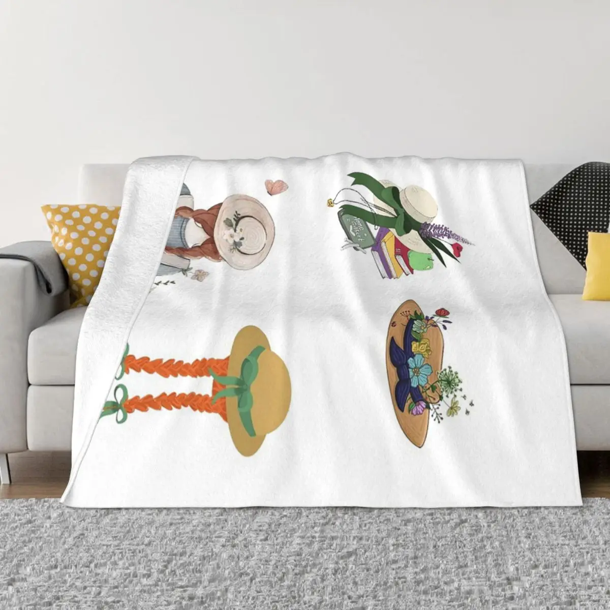 

Anne Of Green Gables Blanket Soft Warm Flannel Throw Blanket Cover for Bed Living room Picnic Travel Home Sofa