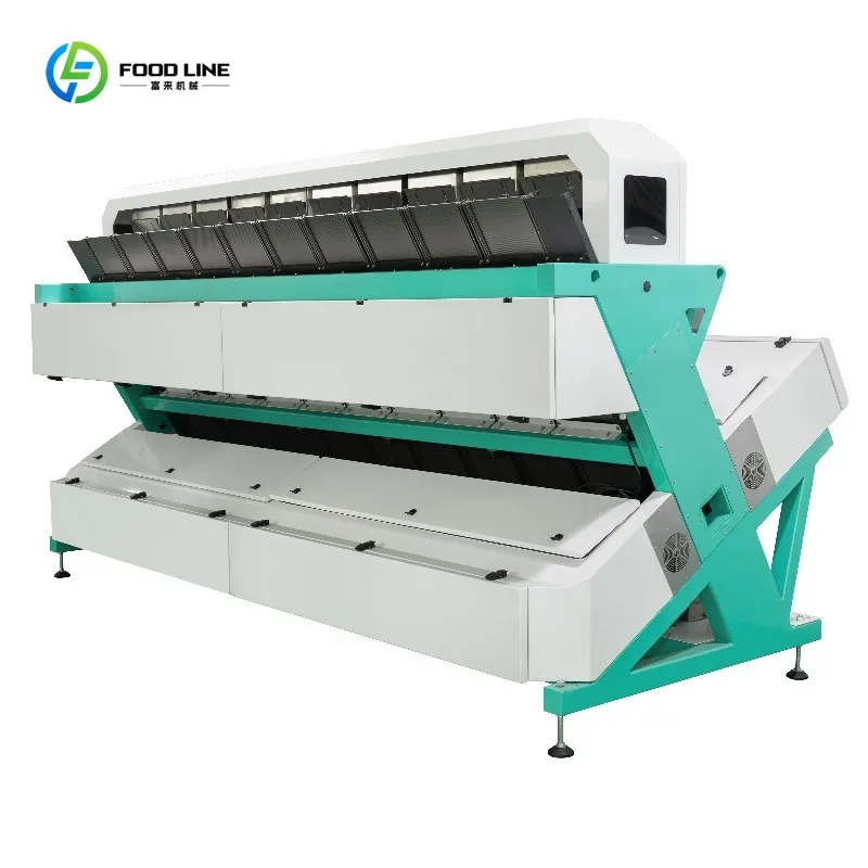 10 Chutes 640 Channels Intelligent AI Optical Color Sorter Machine Corn Wheat Quinoa Sorting CE Multifunctional Custom