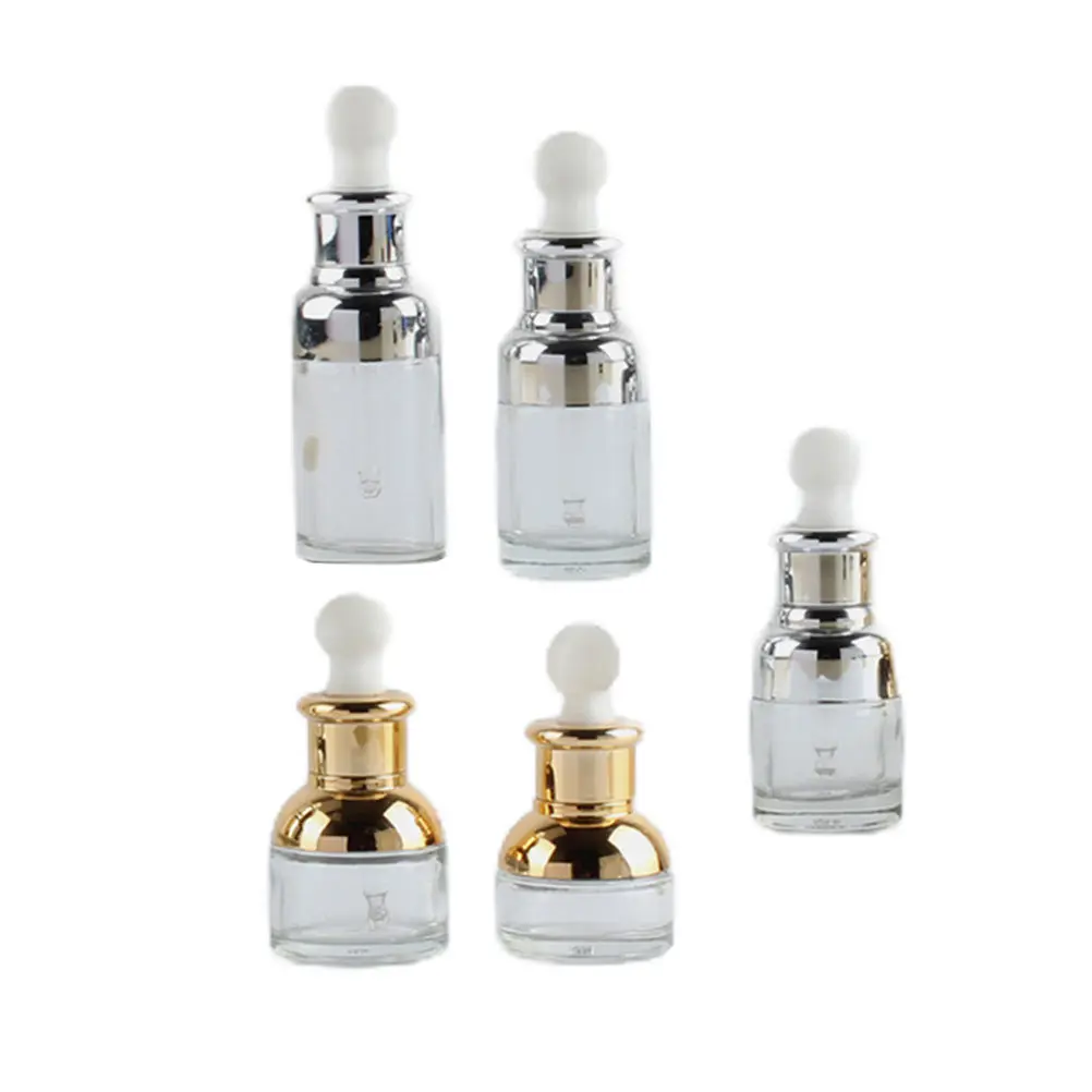 

5Pcs Glass Dropper Bottles Portable Perfume Holder Travel Essential Oil Container Leakproof Liquid Bottle