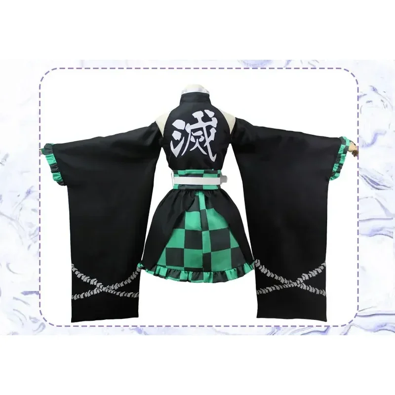 Adult Kid Anime Tanjirou Zenitsu Cosplay Costume disfraz Reversal Dress Wigs Cosplay Halloween Carnival Set