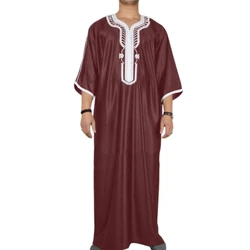 634C Mans Traditional Muslims Clothing Middle East Jubba Thobe Islamic Kaftan Robe Male Saudi Arab Caftans Arabic Clothing
