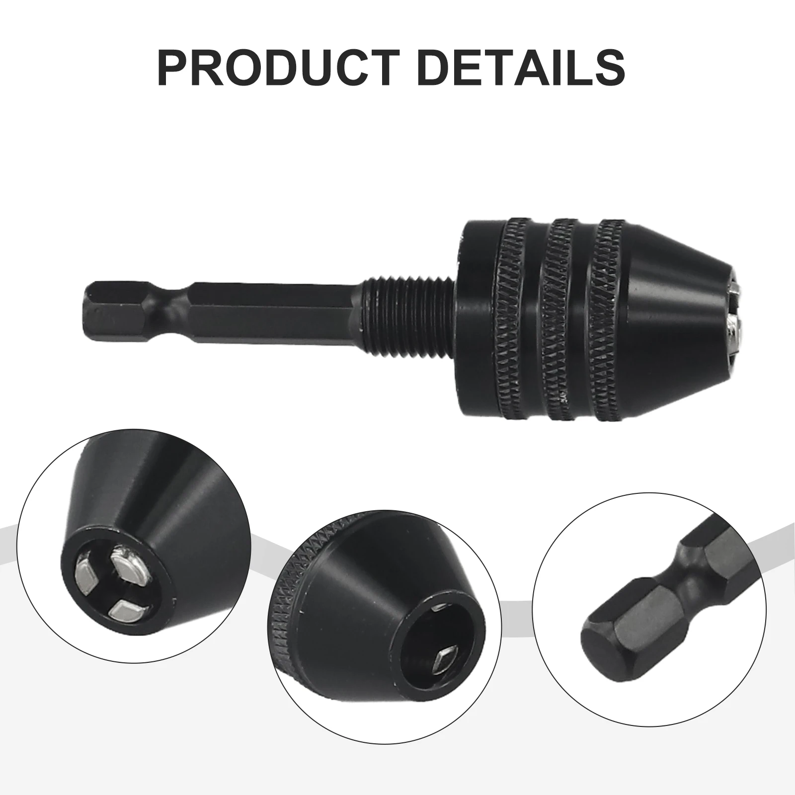 1pcs 1/4inch Keyless Chuck Conversion Hex Shank Adapter Drill Bit Quick Change Driver 0.3-3.4mm 0.3-6.5mm 0.8-8mm Drill Chuck