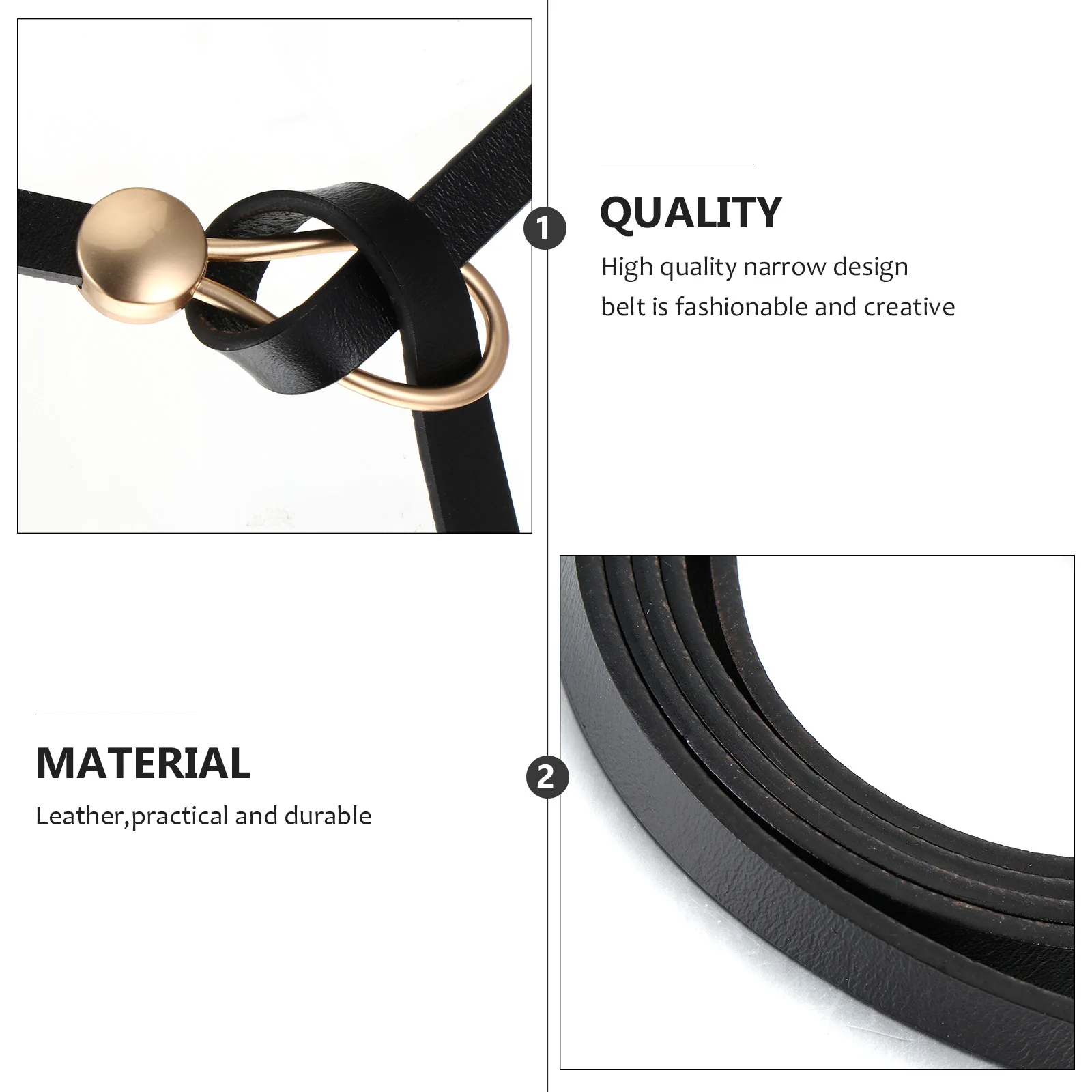 

Korean Style Fashion for Women Waist Elasticated Narrow Design Durable for Shirts Suits Casual Wear Photo Shoots